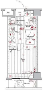 プレミアムキューブ広尾【6階】の間取り