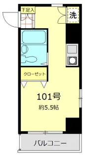 コーポ数納【1階】の間取り