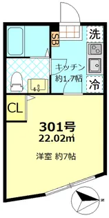 ソレイユ仲六郷【3階】の間取り