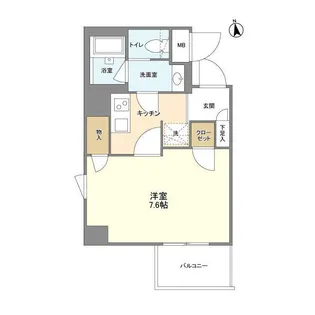 ミリアレジデンス赤坂【5階】の間取り