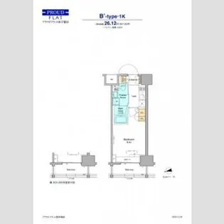 プラウドフラット西早稲田【8階】の間取り