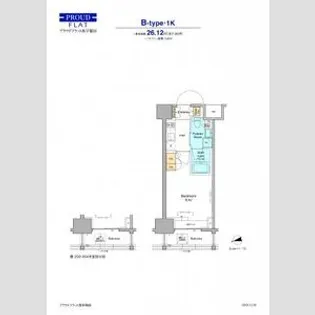 プラウドフラット西早稲田【4階】の間取り