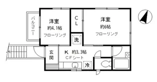 ソレイユ目黒【2階】の間取り