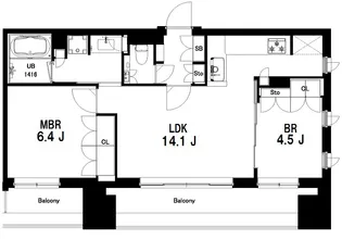 中目黒ウエスト【501号室号室】の間取り