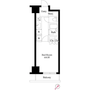 グランスイート銀座レスティモナーク【7階】の間取り