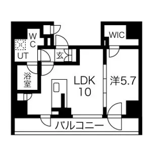 エルフォルテ五反田【14階】の間取り