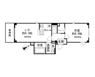 クレスト西原【1階】の間取り