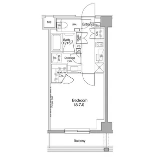 ザ・パークハビオ神泉【3階】の間取り