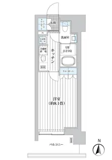 ライオンズフォーシア清澄白河【8階】の間取り