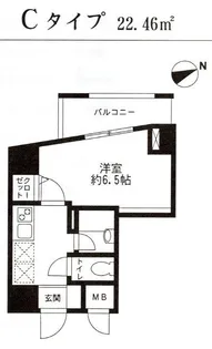 レジディア東品川【7階】の間取り