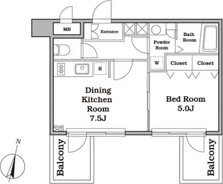 レジディア西新宿Ⅱ【4階】の間取り