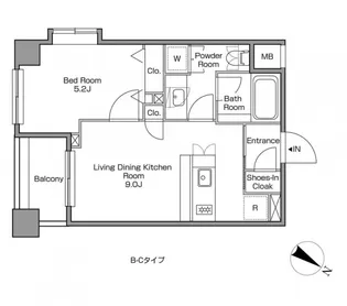 レジディアタワー中目黒【3階】の間取り