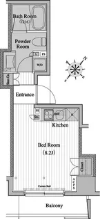 レジディア月島Ⅱ【6階】の間取り
