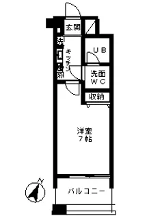 レジディア島津山【6階】の間取り
