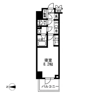 レジディア亀戸【7階】の間取り