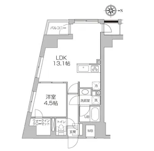 レジディア高円寺【6階】の間取り