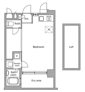 レジディア代々木Ⅱ【1階】の間取り