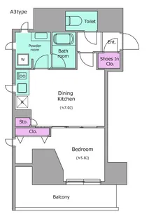 レジディア文京本郷Ⅳ【10階】の間取り