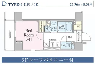 レジディア笹塚Ⅲ【9階】の間取り