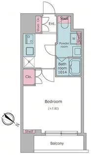ラクラス日本橋浜町【2階】の間取り