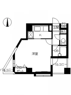 スカイコート高田馬場第2【401号室号室】の間取り