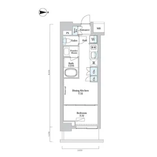 ウエリスアーバン中野坂上【1階】の間取り