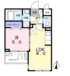 EXCELLENCE・幸【2階】の間取り