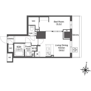 コンフォリア森下リバーサイド【9階】の間取り