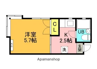 サウスコーポA棟【1階】の間取り