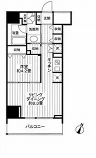 クロスレジデンス白金高輪【7階】の間取り