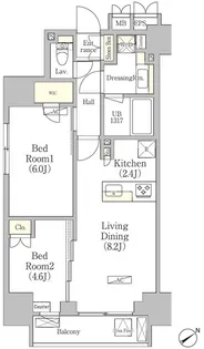 パークヴィラ恵比寿【6階】の間取り