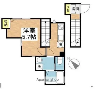 ソレイユ レザミ【201号室】の間取り
