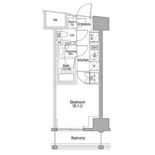 ザ・パークハビオSOHO代々木公園【6階】の間取り