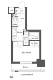 東京都渋谷区幡ヶ谷1丁目【マンション】の間取り