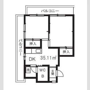 パークサイド南大井【4階】の間取り