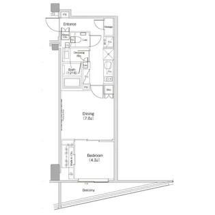 ザ・パークハビオ渋谷クロス【4階】の間取り