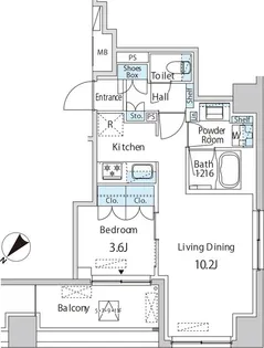 エムエー月島【11階】の間取り