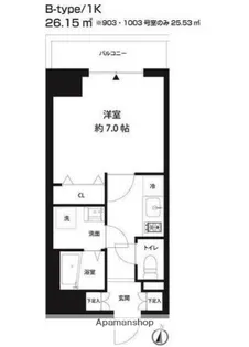 コスモリード錦糸町【6階】の間取り