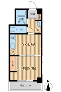 東信松涛マンション【0302号室】の間取り