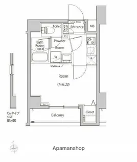 スカイコートプライム大井町【2階】の間取り