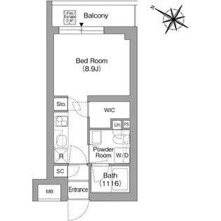 ORSUS戸越銀座【4階】の間取り