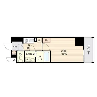 オープンブルーム品川南大井【11階】の間取り