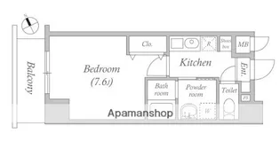 クオリタス水天宮前【9階】の間取り
