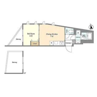 プライムアーバン目黒東山【3階】の間取り