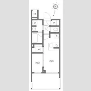 アジールコート板橋本町【8階】の間取り