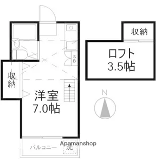 CASA滝王子【2階】の間取り