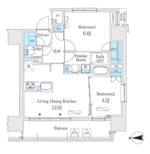ヴィークブライト湯島【4階】の間取り