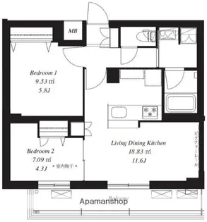 東京都杉並区井草1丁目【マンション】の間取り