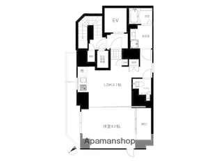 CREAL PREMIER恵比寿【801号室号室】の間取り