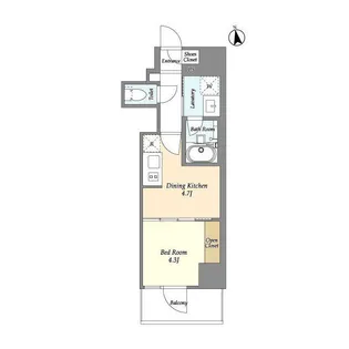 プライマル日本橋馬喰町【2階】の間取り